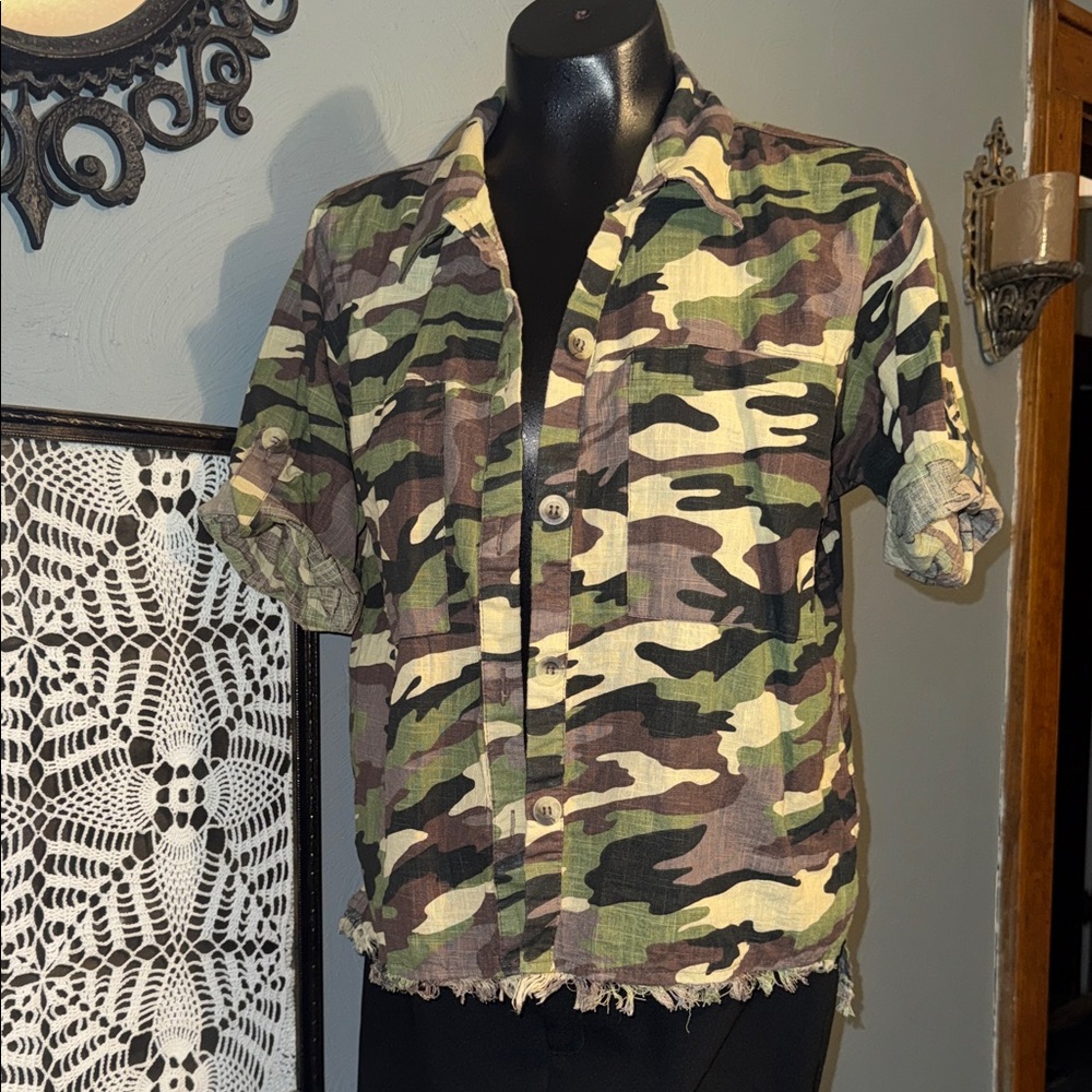 Cato Camouflage Button Down Shirt